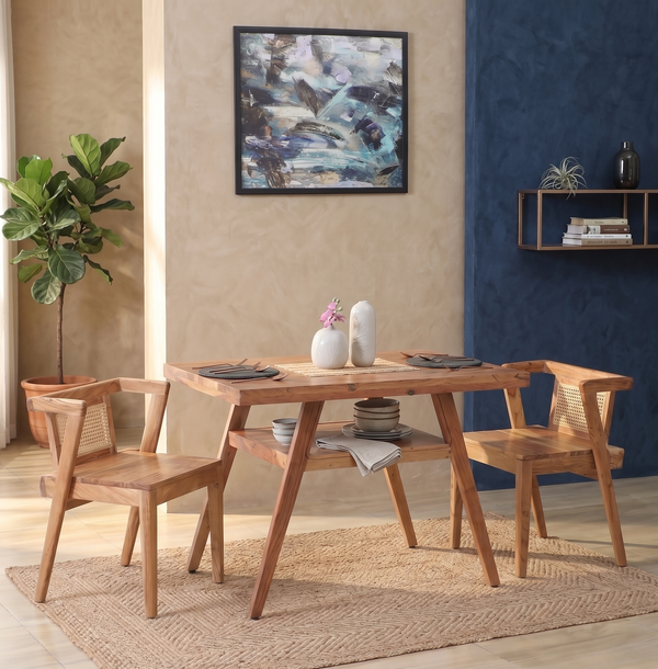 Bombay 2 Seater Compact Dining Table Set - READY TO SHIP
