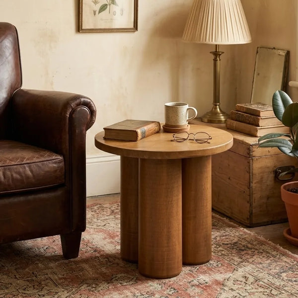 Bressay Classic Solid Wood End Table - Natural Finish