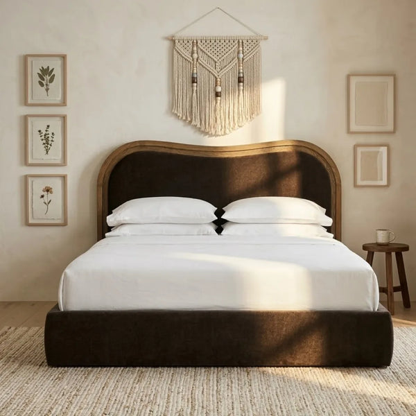 Modern design curve platform bed