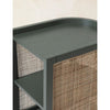 Bristol Cane Bedside Table In Sage