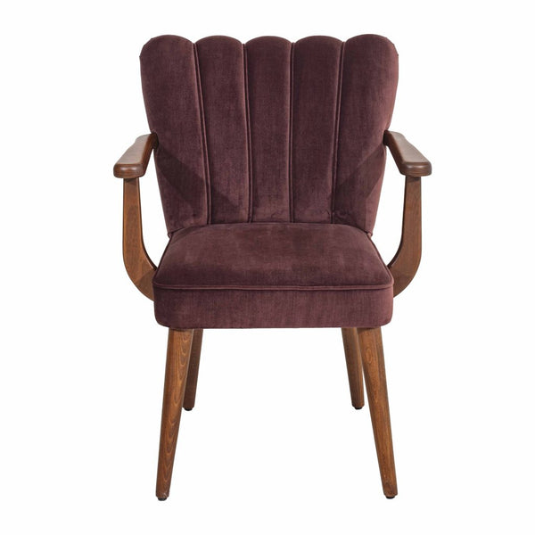 Bulimba Solid Wood Velvet Arm Chair