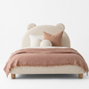 Bunny Hop Soft Padded Boucle Bear Bed