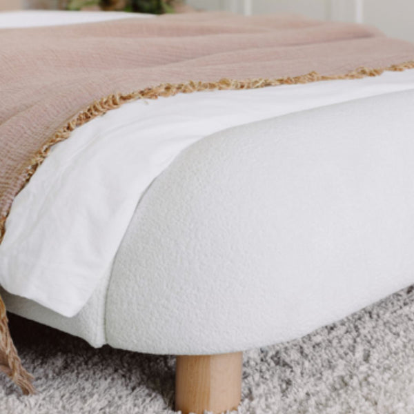 Bunny Hop Soft Padded Boucle Bear Bed