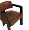 Modern Solid Wood Leather Arm Chair