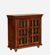 Classic Sheesham Wood Compact Crockery Unit In Honey Oak Finish