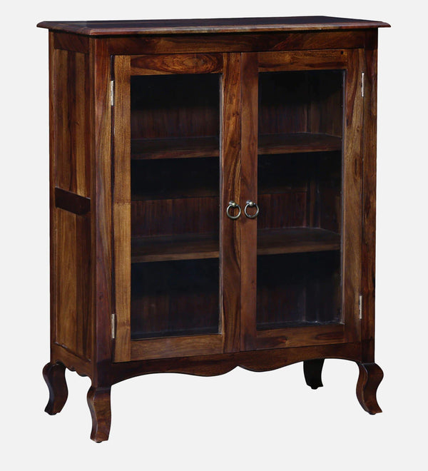 Sheesham Wood Crockery Unit in Provincial Teak Finish