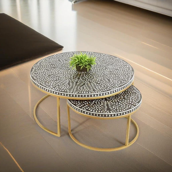 MOP Inlay Nesting Coffee Table