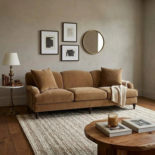 Cagliari Curved Velvet Sofa