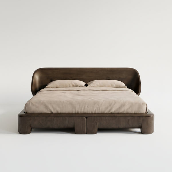 Cagliari Solid Wood Modern Bed-All Sizes