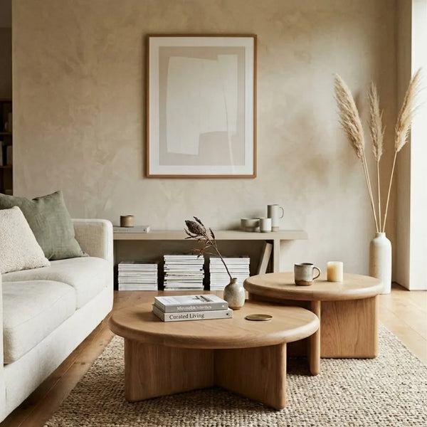 Camiri Oak Wood Nesting Coffee Table