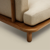 Canoas Solid Teak Wood 1 Seater Sofa
