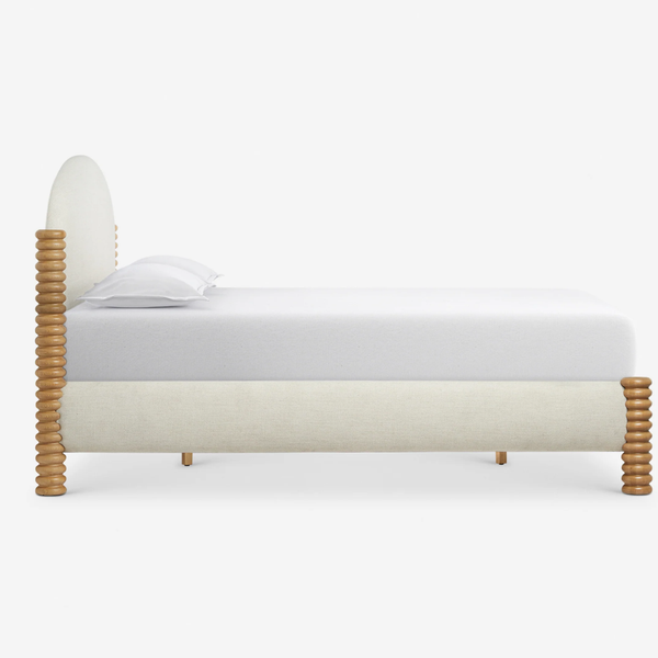 Cardiff Solid Wood Upholstered Bed-All Sizes