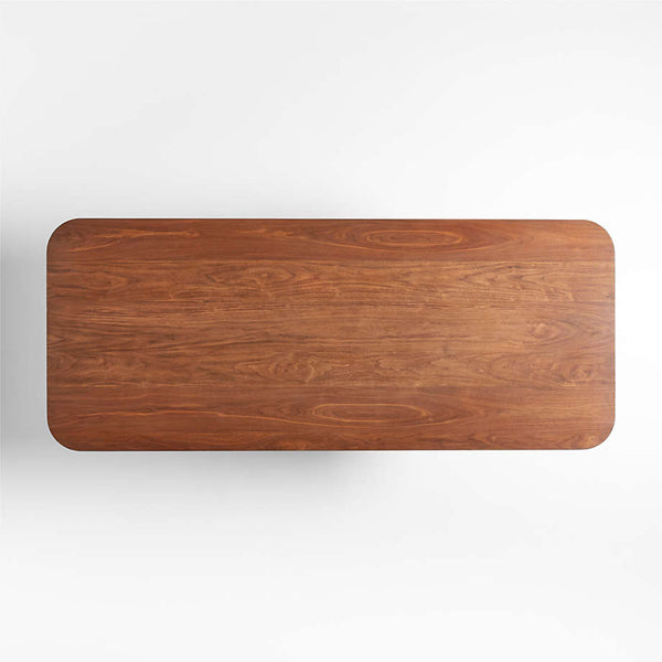 Modern Solid Wood Dining Table Chocolate Finish