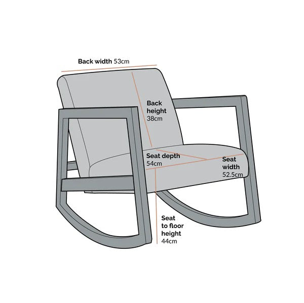 Carindale Solid Wood Rattan Rocking Armchair