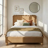 Velvet Upholstered brown bed