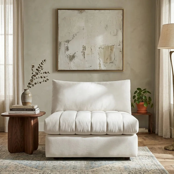 Carnarvon Performance Fabric Accent Chair - White