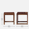 Castlebay Sheesham Wood Set of 3 Side Table In Rustic Teak