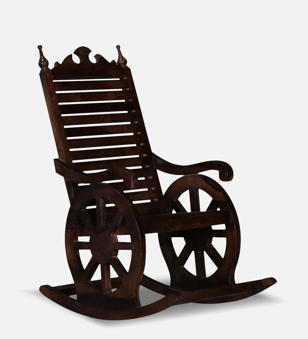 Ceres Sheesham Wood Rocking Chair in Provincial Teak Finish