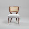 Cervantes Rattan Sheesham Wood and Fabric Dining Chair