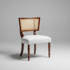 Cervantes Rattan Sheesham Wood and Fabric Dining Chair