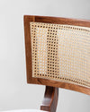 Cervantes Rattan Sheesham Wood and Fabric Dining Chair