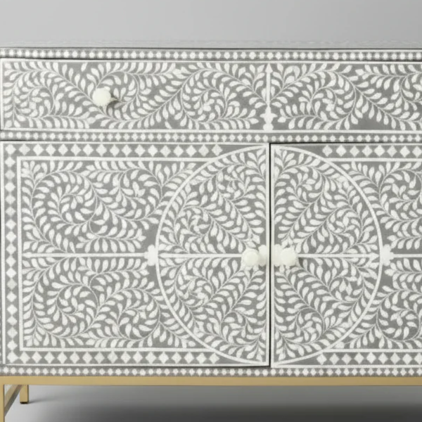 Charlotte Acrylic Inlay Floral Sideboard