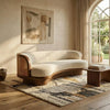 Cherryville Solid Wood 3 Seater Rattan Sofa