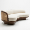 Cherryville Solid Wood 3 Seater Rattan Sofa