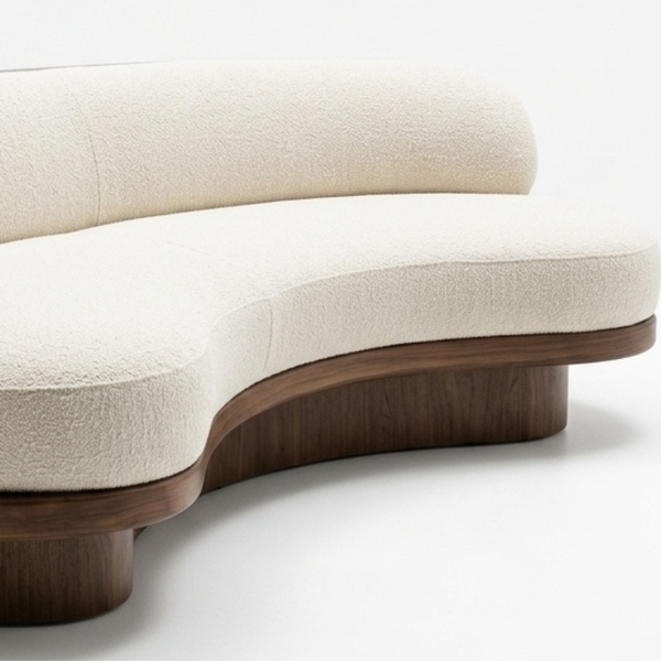Cherryville Solid Wood 3 Seater Rattan Sofa