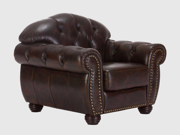 Chesterfield Leather One Seater Sofa