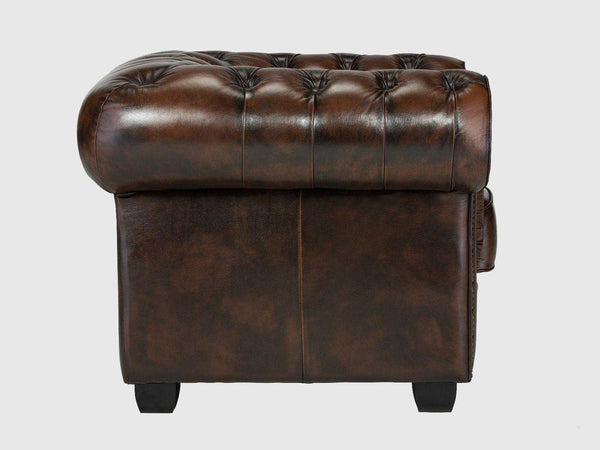 Chesterfield Leather 1 Seater Sofa