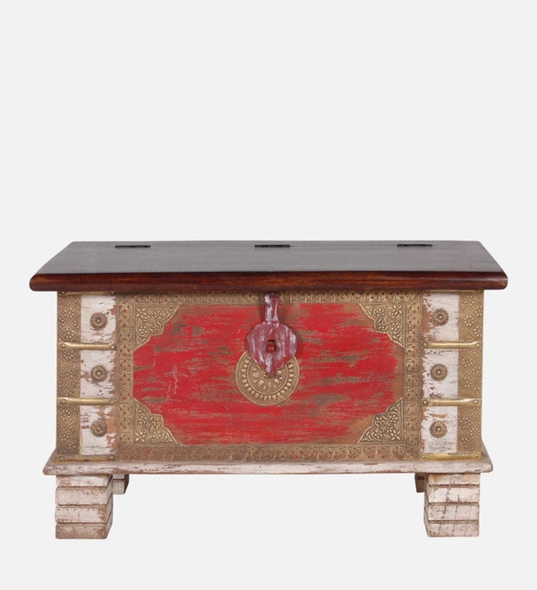Chittorgarh Solid Wood Trunk In Distress Finish