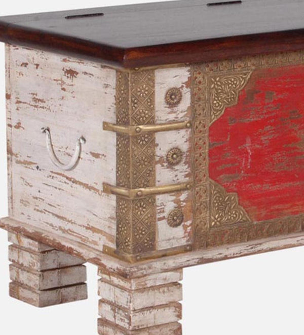 Chittorgarh Solid Wood Trunk In Distress Finish