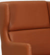 Christiana Leatherette Wing Chair In Tan Colour
