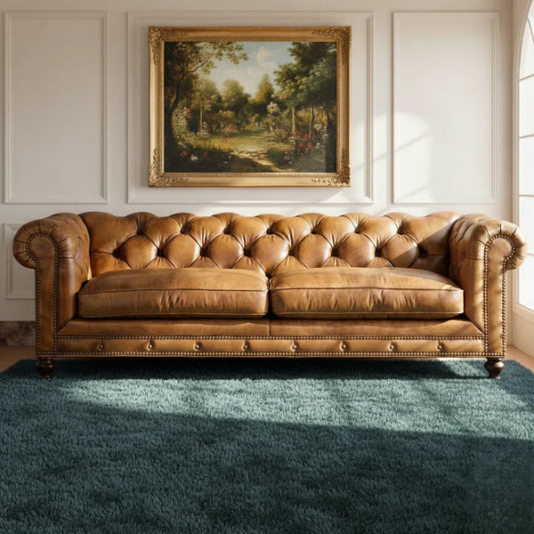 Classic Comfort - Chesterfield Leather Sofa