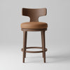 Classic Wooden Bar Stool - Oak Finish