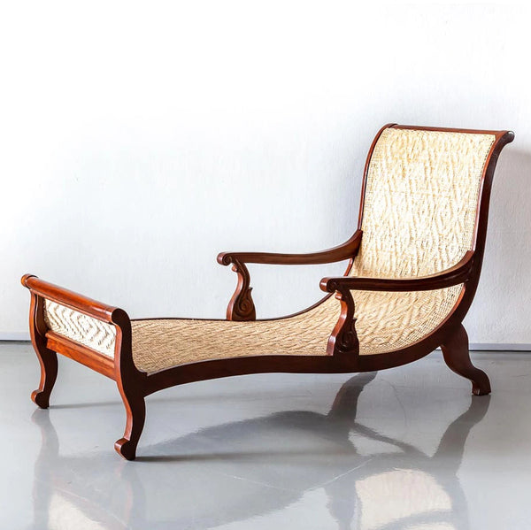 Clayfield Traditional Teakwood Easy Chair with Cane