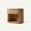 Clayne Oak Wood Bedside Table With 1 Drawer