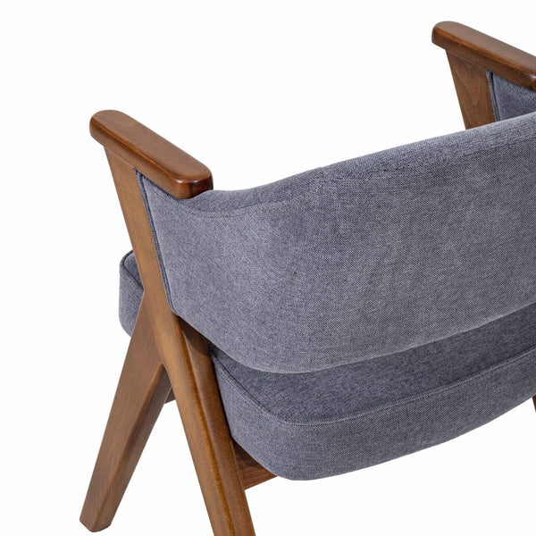 Cleveland Sheesham Wood & Velvet Arm Chair