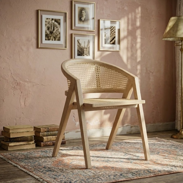 Cloncurry Rattan Cane Solid Wood Chair