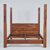 Clovis Solid Wood Poster Bed In Honey Finish