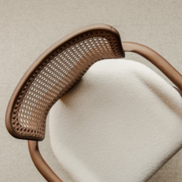 Constanta Solid Wood Rattan Bar Chair