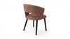 Classic & Modern Solid Wood With Velvet Dining Chair - Brown Finish