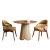 Corriverton Solid Wood Rattan Round Dining Table Set