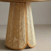 Corriverton Solid Wood Rattan Round Dining Table Set