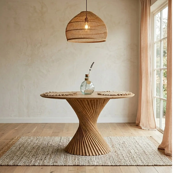 Coventry Acacia Wood Round Dining Table