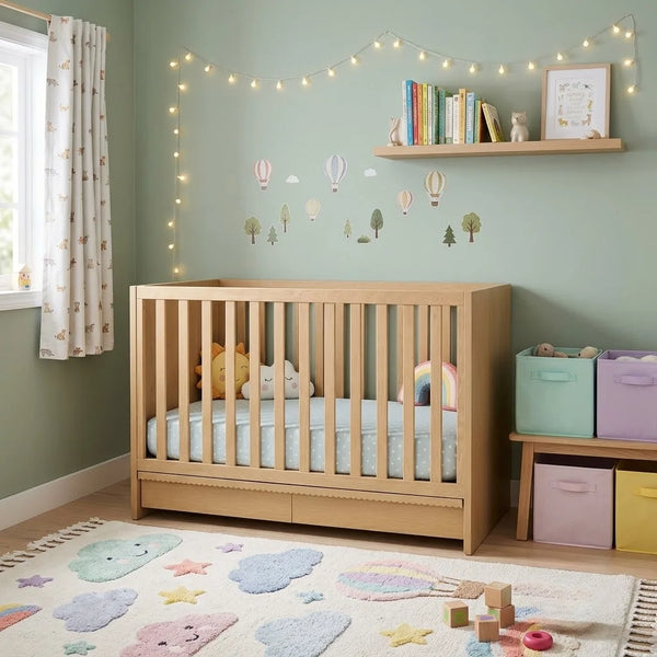 Cozy Wishes Baby Cot In Natural Finish