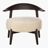 Cradock Shearling Texture Wooden Accent Chair