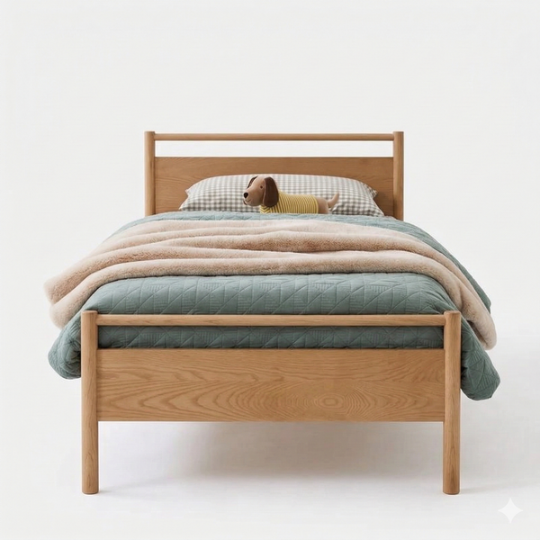 Kids solid wood simple cute bed