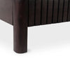 Antalya Modern Fluted Solid Wood Bed In Black - All Sizes
